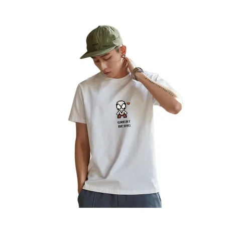 Tonlion T-Shirt Men's Raw White