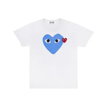 CDG Play T Shirts Unisex Blue