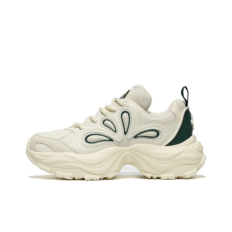 Palladium Breathable Height Increase Low Top Chunky Sneakers Women's Beige-0