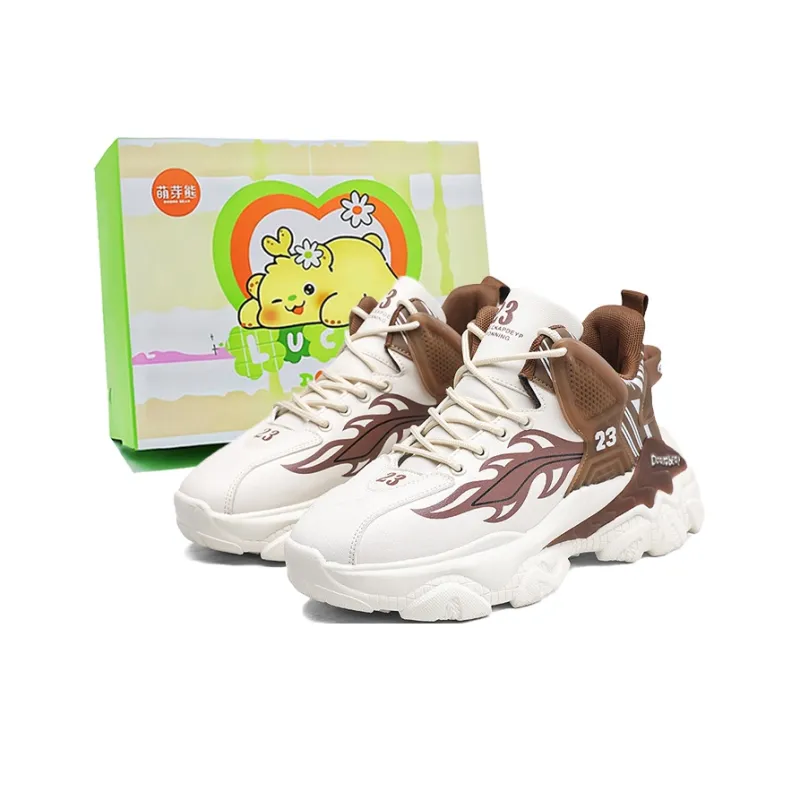 Budding Bear Anti Slip And Wear Resistant Lightweight Height Increasing Coverage Low Top Chunky Sneakers Men's-8