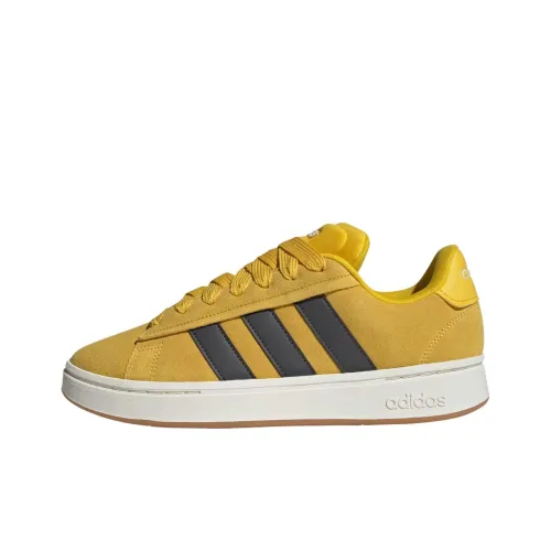 Adidas GRAND COURT ALPHA Anti Slip Wear Resistant Low Top Skateboard Shoes Men's Yellow