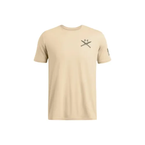 Under Armour Freedom Spine T-Shirt Men's Desert Sand Color/green
