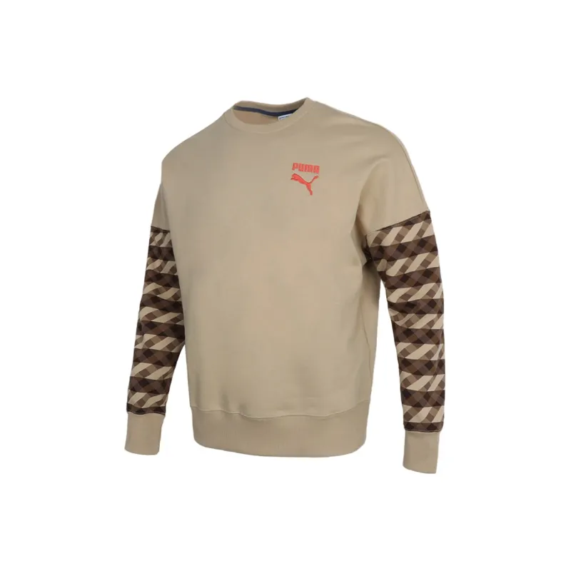 PUMA Kontrast Sweatshirt Men's Brown-0