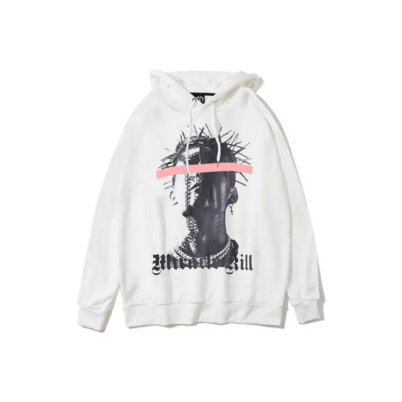 MIRACLE KILL Hooded Loose Fit Sweatshirt Unisex-29
