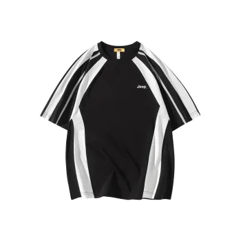 Jeep T Shirt Unisex Black Patchwork