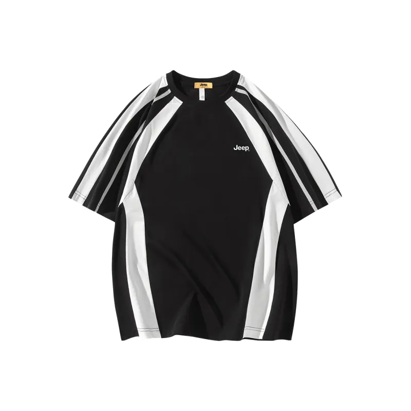 Jeep T Shirt Unisex Black Patchwork-0