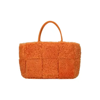 Bottega Veneta Arco Medium Shearling Tote Bag