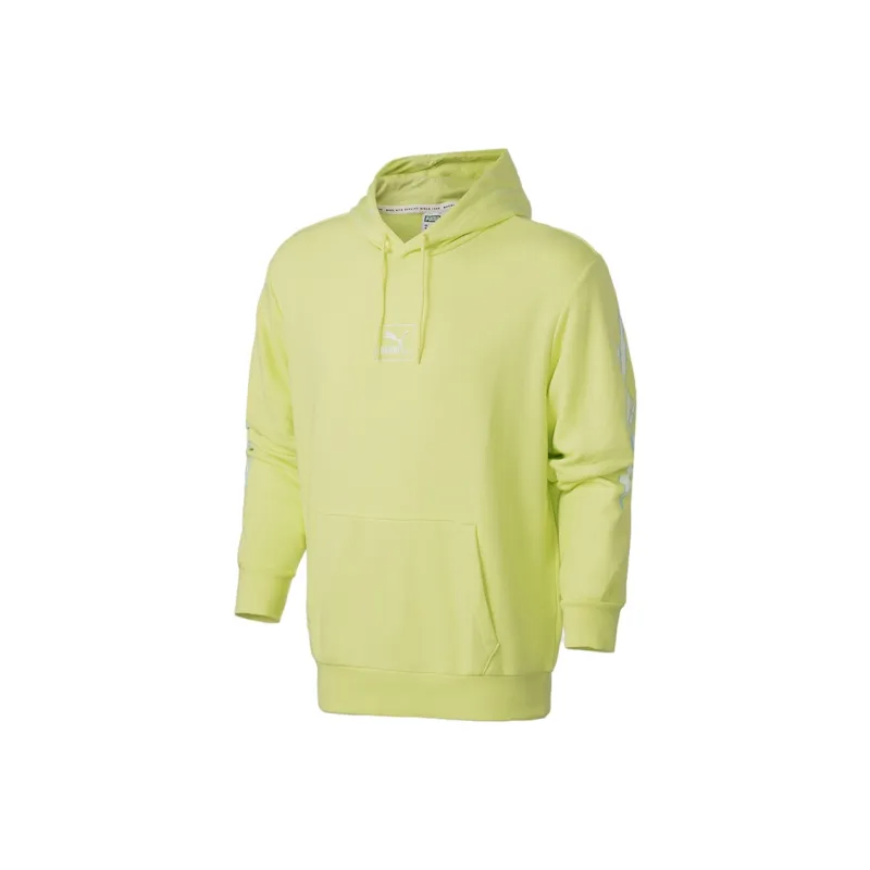 PUMA Sweatshirts Men Green Yellow-0