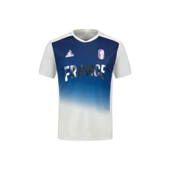 Le Coq Sportif Paris Olympic Games Series SS24 Maillot Équipe De France Homme T-Shirt Men's Blue