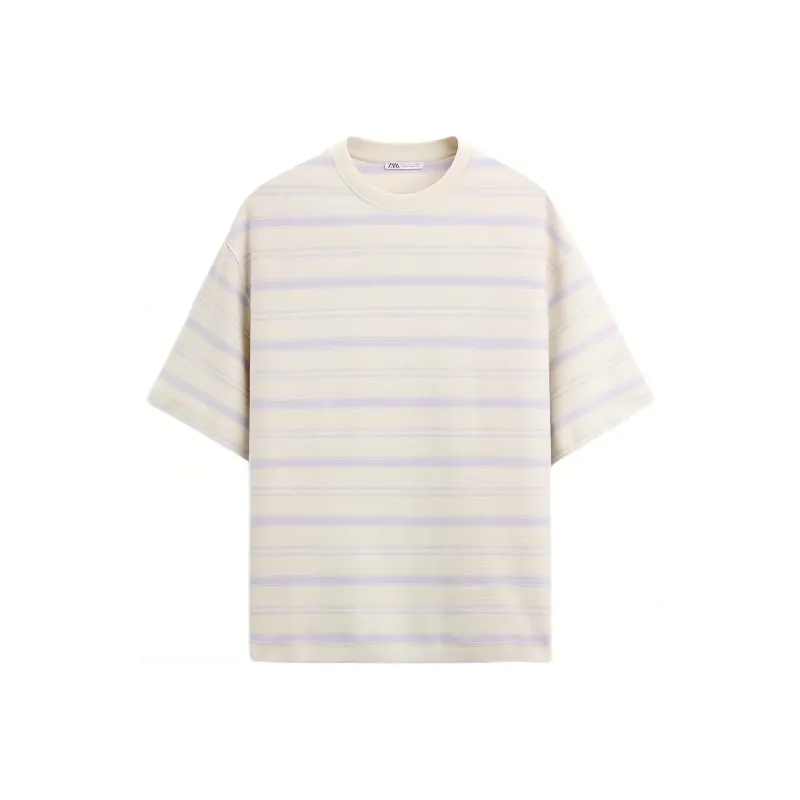 ZARA T-Shirt Men's Lilac / White-0