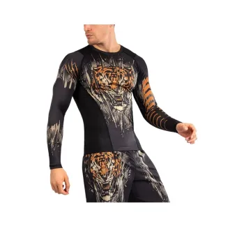 VENUM Tiger T Shirt Men's Black/Fluorescent Orange