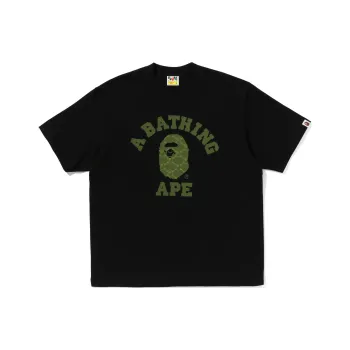 A BATHING APE College Monogram College Relaxed Fit Tee