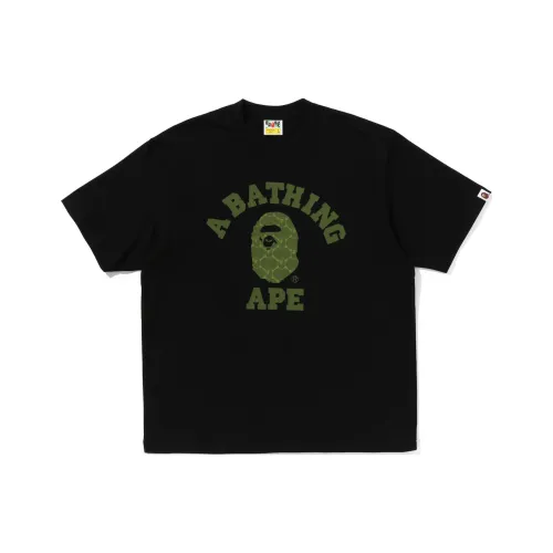 A BATHING APE College Monogram College Relaxed Fit Tee
