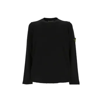 STONE ISLAND Logo Patch Crewneck Knitted Jumper