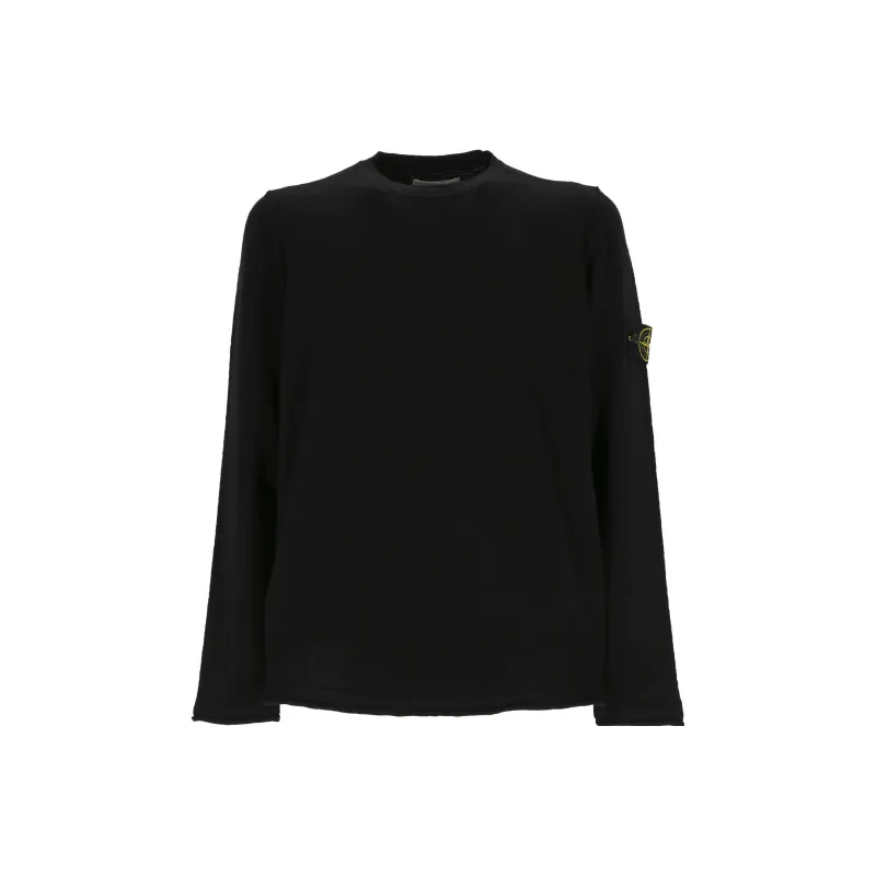 STONE ISLAND Logo Patch Crewneck Knitted Jumper-0