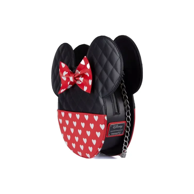 Loungefly Faux Leather Crossbody Bag Women's Disney Mickey Mouse Red Polka Dot-2
