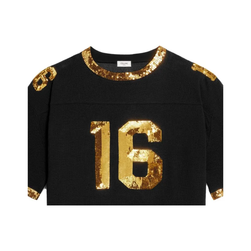 CELINE 16 Oversized Embroidered T Shirt-2
