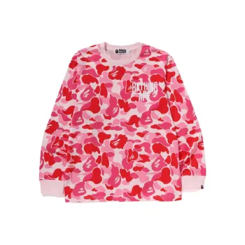 A BATHING APE Kids Abc Camo L/S Tee SS25