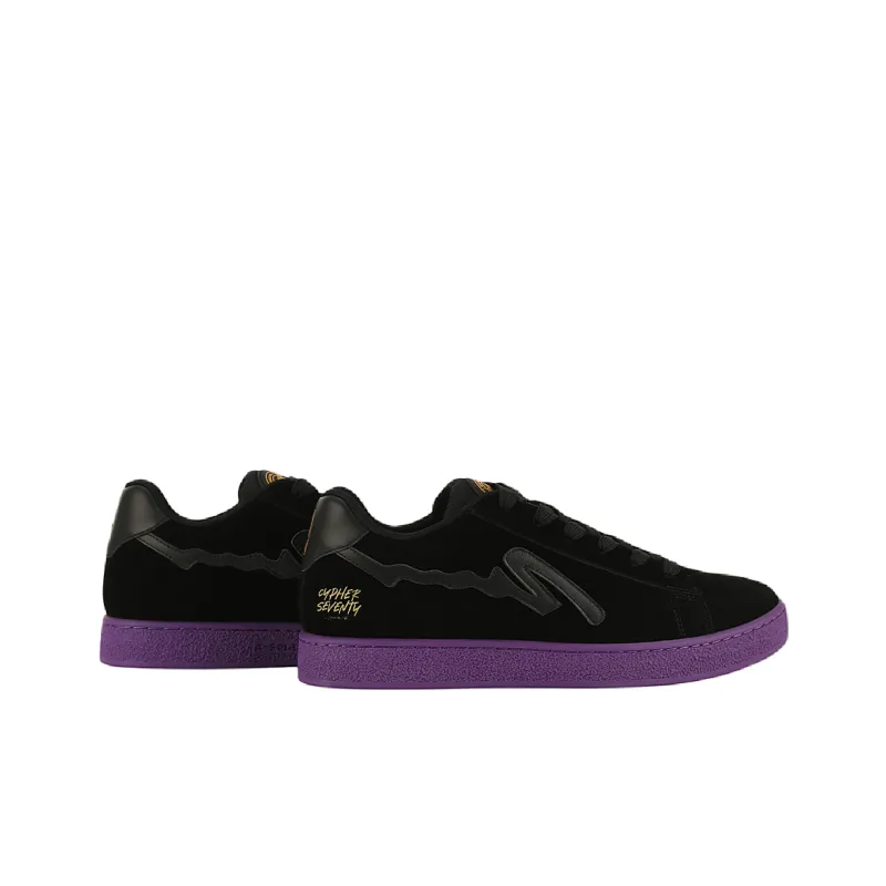 Cypher Seventy Sefsa Leowalk Low Top Skateboard Shoes Unisex Black Purple-1