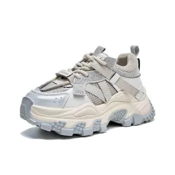 Ruomini Anti Slip Wear Resistant Breathable Height Increasing Low Top Chunky Sneakers Women's