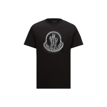 Moncler Gradient Logo Printed Crewneck T Shirt