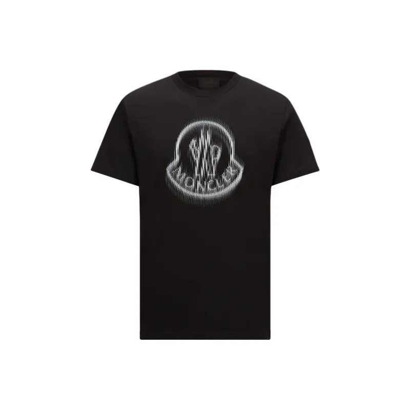 Moncler Gradient Logo Printed Crewneck T Shirt-0