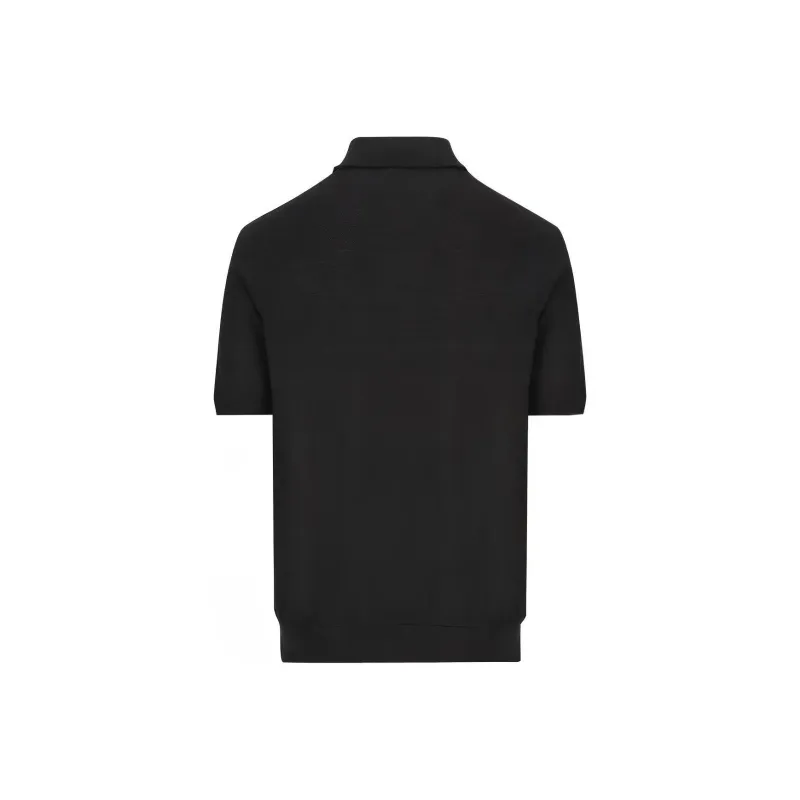PRADA Triangle Logo Short Sleeved Polo Shirt-1