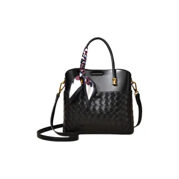 Versman PU Elegant Noble Briefcase Shopping Bag Regular Women's Classic Black