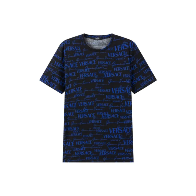VERSACE T Shirts Unisex Blue-0