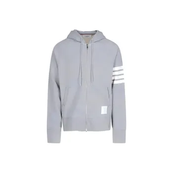 THOM BROWNE 4 Bar Zipped Hoodie