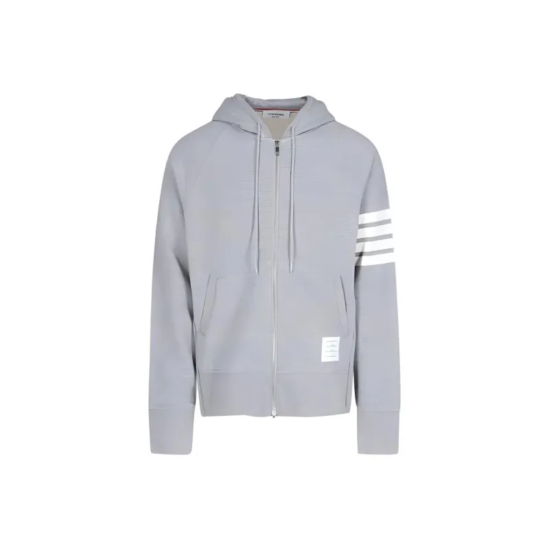 THOM BROWNE 4 Bar Zipped Hoodie-0