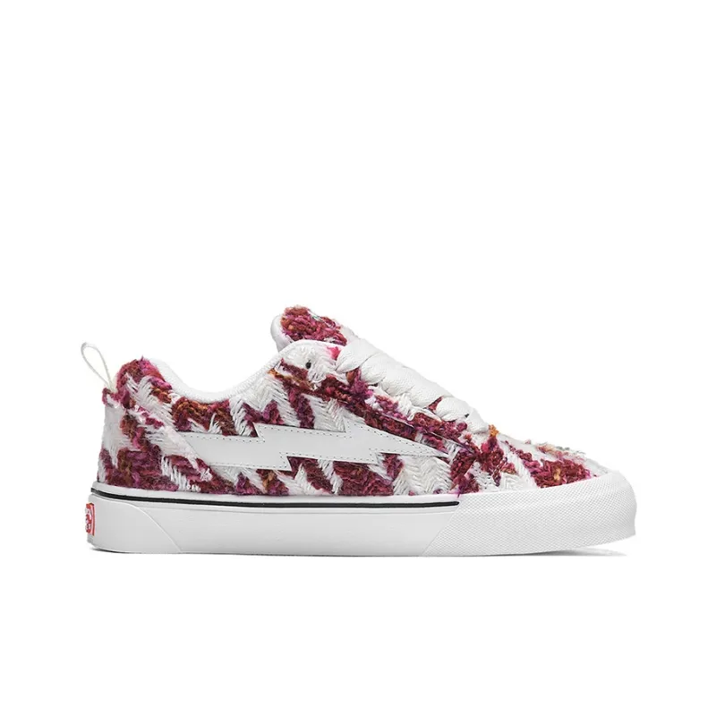 VFTS Lightning Skateboard Shoes Anti Slip Wear Resistant Low Top Students Preppy Style Puffy Shoes Unisex-22
