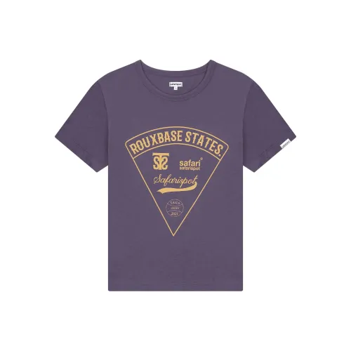 Safarispot ROUX BASE SCHOOL EAT THE PIZZA TEE T-Shirt Men's PURPLE/Purple