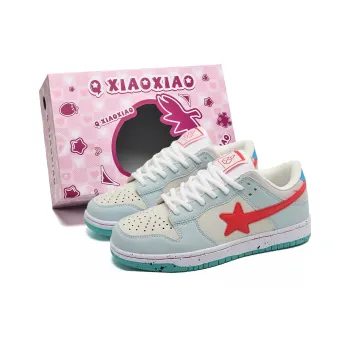 Circle Small Coverage Wear Resistant Lightweight Low Top Skateboard Shoes Unisex Mint Blue Red