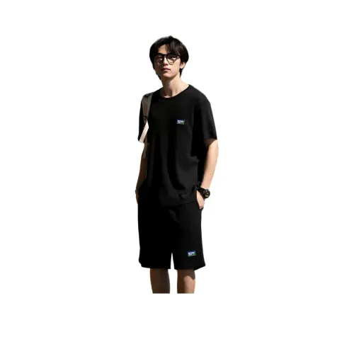 Tonlion T-Shirts Men Black