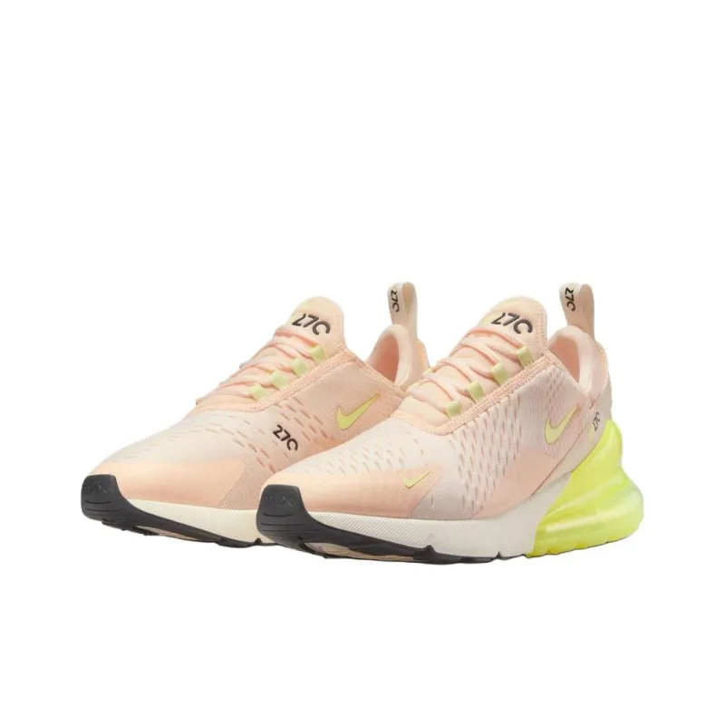 Nike Air Max 270 Anti Slip Wear Resistant Low Top Casual Shoes Women's Pink Green-2