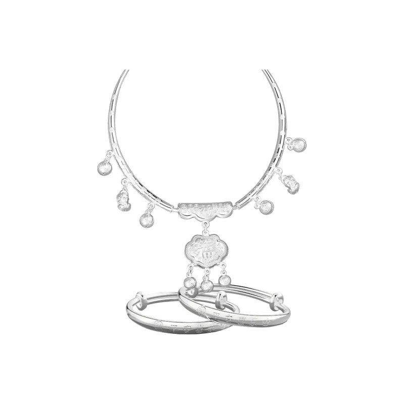 Silver Place 999 Fine Silver Bangles Kids'-0