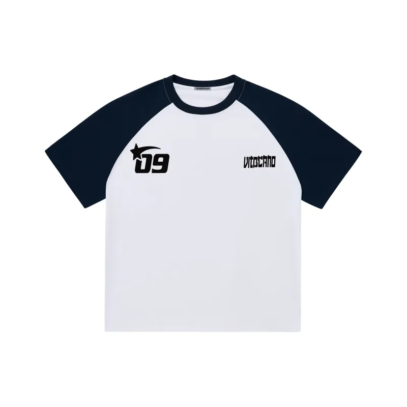 Vitocano T-Shirt Unisex White & Navy Blue-0