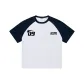 White & Navy Blue