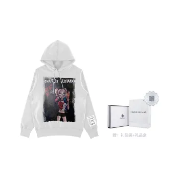 Charlie Luciano Hooded Loose Fit Regular Sweatshirt Unisex White
