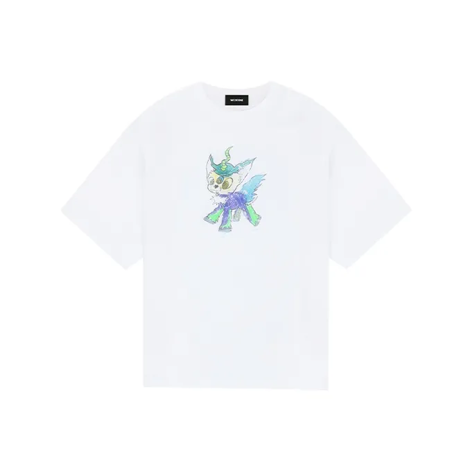 WE11DONE Jeff Monster Drawing T shirt-0