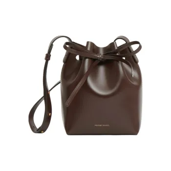 MANSUR GAVRIEL Saffiano Leather Bucket Bags Crossbody Bag Shoulder Bag Mini Women's Chocolate Brown