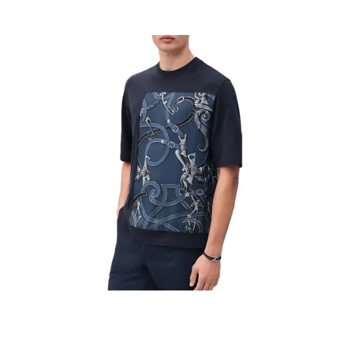 HERMES T Shirts Men Blue