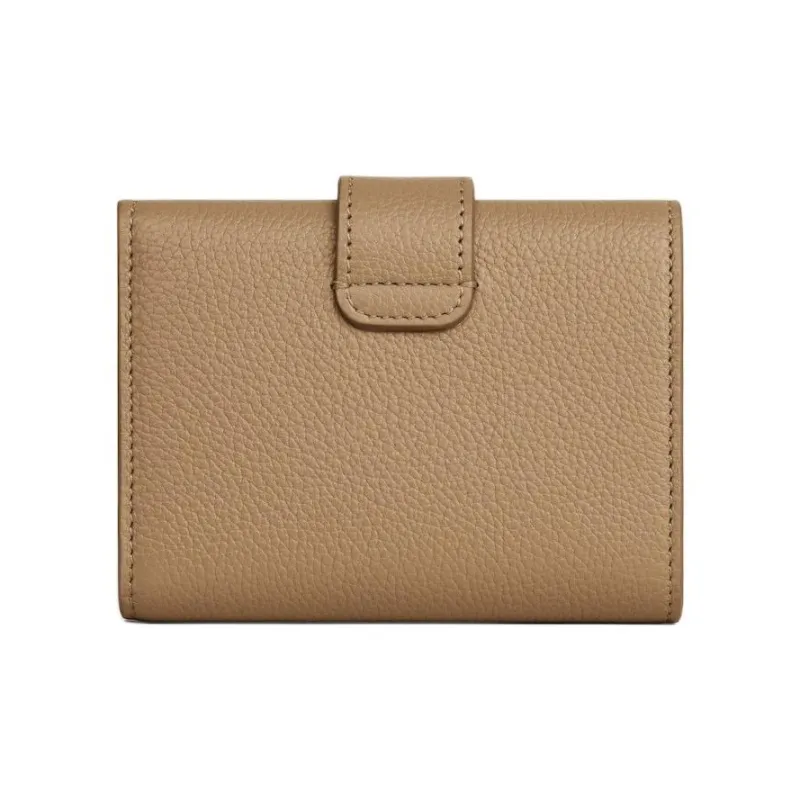 CELINE Victoire Cow Leather Wallet Women's Smoky Brown-2