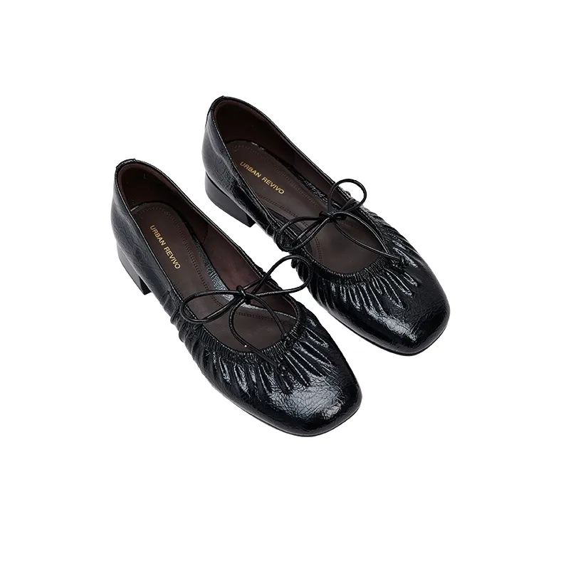 URBAN REVIVO Casual Single Shoes Women's Black-1