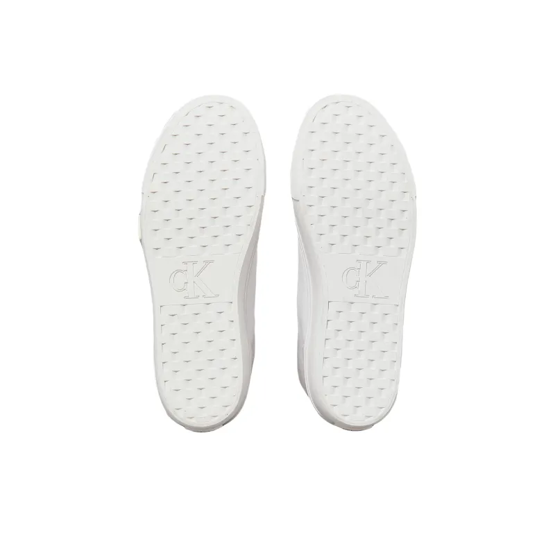 CKJ CALVIN KLEIN JEANS High Top Canvas Shoes Women's White-5