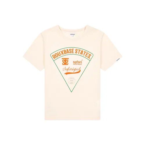 Safarispot ROUX BASE SCHOOL EAT THE PIZZA TEE T-Shirt Men's IVORY/Ivory