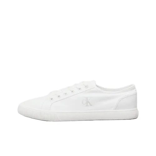 CKJ CALVIN swim JEANS Low Top Canvas Shoes Men's White