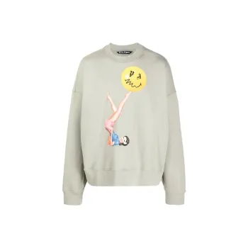 PALM ANGELS Juggler Pin Up Crewneck Sweatshirt