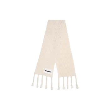 JIL SANDER Mohair, Alpaca Knit Scarves Men's White